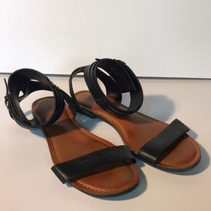 Gianni Bini Ankle Wrap Flat Sandals